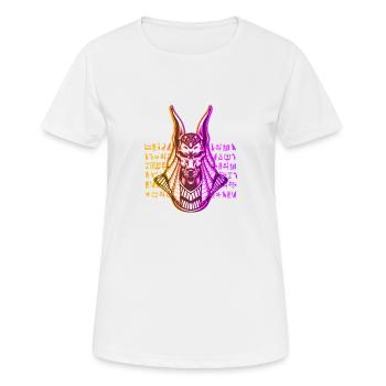 Anubis Gott Ägypten - Frauen T-Shirt atmungsaktiv - Weiß - Vorne - AI Model Female 172 dark (172cm)