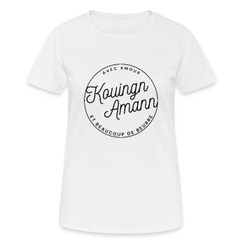 Kouign Amann Avec Amour T-shirt Humour Breton - T-shirt respirant Femme - blanc - Devant - AI Model Female 172 dark (172cm)
