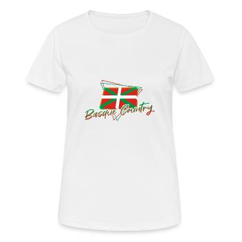 Pays basque - T-shirt respirant Femme - blanc - Devant - AI Model Female 172 dark (172cm)