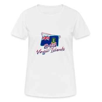 Britische Jungferninseln - Frauen T-Shirt atmungsaktiv - Weiß - Vorne - AI Model Female 172 dark (172cm)