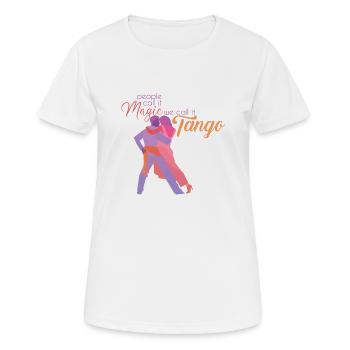 Tango-Tanz - Frauen T-Shirt atmungsaktiv - Weiß - Vorne - AI Model Female 172 dark (172cm)