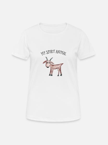 My Spirit Animal Bergziege - Frauen T-Shirt atmungsaktiv - Weiß
