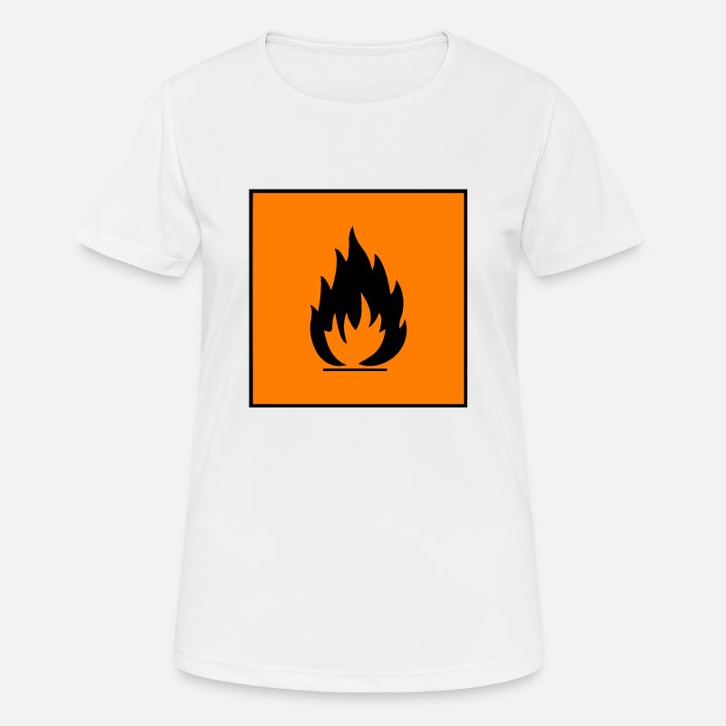 Flammable Danger Warning, Flammable Danger - Women's Breathable T-Shirt - white