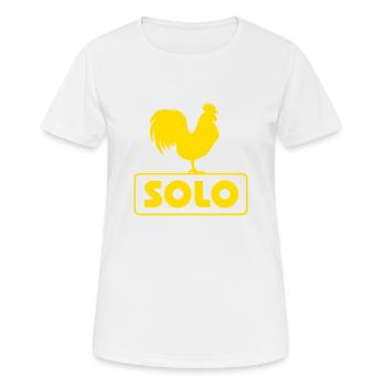 Hahn Solo - Frauen T-Shirt atmungsaktiv - Weiß - Vorne - AI Model Female 172 dark (172cm)