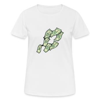 Big money flying to you for wealth and prosperity. - Women's Breathable T-Shirt - white - Front - AI Model Female 172 dark (172cm)