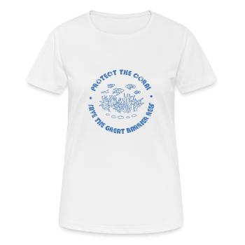 Protégez le corail en sauvant la grande barrière de corail. - T-shirt respirant Femme - blanc - Devant - AI Model Female 172 dark (172cm)
