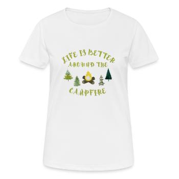 Campfire - Women's Breathable T-Shirt - white - Front - AI Model Female 172 dark (172cm)