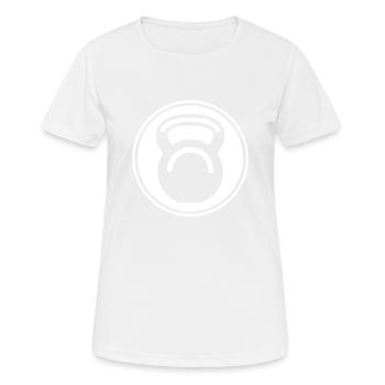 Hantel gewichte icon - Frauen T-Shirt atmungsaktiv - Weiß - Vorne - AI Model Female 172 dark (172cm)