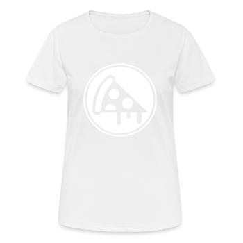 Silhouette de l’icône de la pizza - T-shirt respirant Femme - blanc - Devant - AI Model Female 172 dark (172cm)