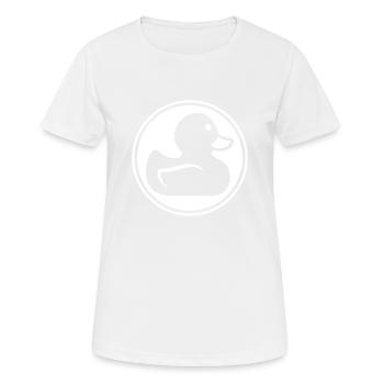 Icône de canard - T-shirt respirant Femme - blanc - Devant - AI Model Female 172 dark (172cm)