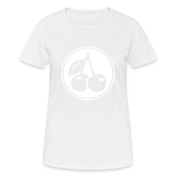 Kirschen symbol - Frauen T-Shirt atmungsaktiv - Weiß - Vorne - AI Model Female 172 dark (172cm)