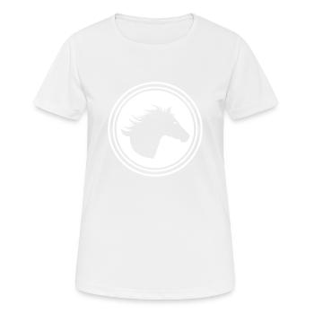 Pferd Horse icon - Frauen T-Shirt atmungsaktiv - Weiß - Vorne - AI Model Female 172 dark (172cm)