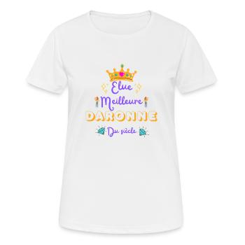 Elue meilleure daronne du siècle - T-shirt respirant Femme - blanc - Devant - AI Model Female 172 dark (172cm)