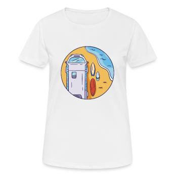 Sommerurlaub Meer Surfen Reisen Sommerurlaub Meer - Frauen T-Shirt atmungsaktiv - Weiß - Vorne - AI Model Female 172 dark (172cm)