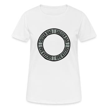 Ring Soccer Dad Logo - T-shirt respirant Femme - blanc - Devant - AI Model Female 172 dark (172cm)