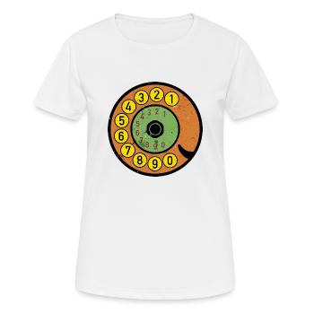 Cadran coloré Vintage Retro Phone Nostalgia - T-shirt respirant Femme - blanc - Devant - AI Model Female 172 dark (172cm)