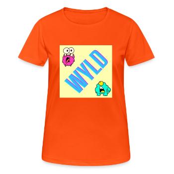 wyld - féroce, grossier - T-shirt respirant Femme - orange néon - Devant - AI Model Female 172 dark (172cm)