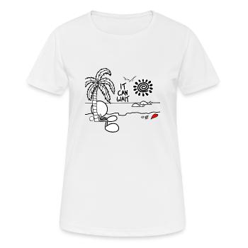 It Can Wait Plain Doodle - Women's Breathable T-Shirt - white - Front - AI Model Female 172 dark (172cm)