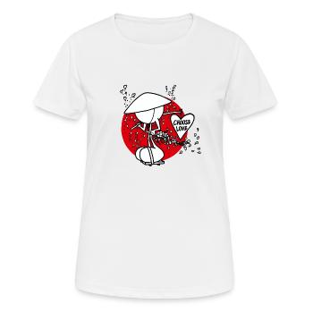 Samurai Of Hearts Plain Doddle - Women's Breathable T-Shirt - white - Front - AI Model Female 172 dark (172cm)