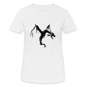 Dragon | Monster | Mythical creatures | Dinosaur - Women's Breathable T-Shirt - white - Front - AI Model Female 172 dark (172cm)