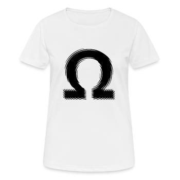 Omega | Symbol | griechisches Alphabet - Frauen T-Shirt atmungsaktiv - Weiß - Vorne - AI Model Female 172 dark (172cm)