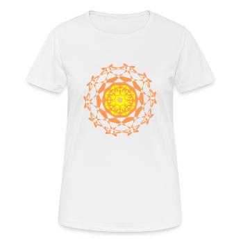 Mandala - Frauen T-Shirt atmungsaktiv - Weiß - Vorne - AI Model Female 172 dark (172cm)