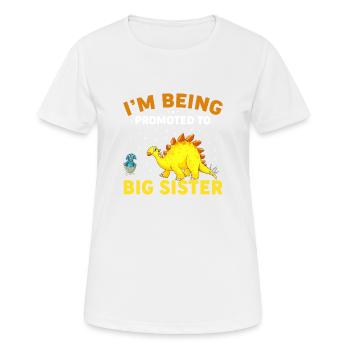 I'm Being Promoted To Big Sister - T-shirt respirant Femme - blanc - Devant - AI Model Female 172 dark (172cm)