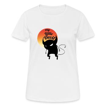 mon petit diable !! - T-shirt respirant Femme - blanc - Devant - AI Model Female 172 dark (172cm)