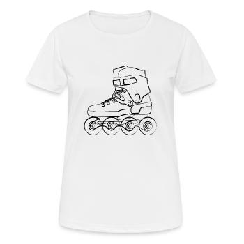inlineskates inlineskate rollerblades rollerskates - Women's Breathable T-Shirt - white - Front - AI Model Female 172 dark (172cm)