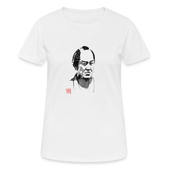bad samurai portrait - T-shirt respirant Femme - blanc - Devant - AI Model Female 172 dark (172cm)