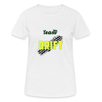 Team DRIFT - Women's Breathable T-Shirt - white - Front - AI Model Female 172 dark (172cm)