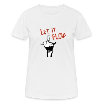 LET IT FLOW GIRL - Women's Breathable T-Shirt - white - Front - AI Model Female 172 dark (172cm)