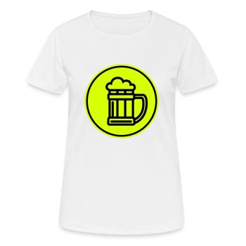 Icône de l’icône de la bière - T-shirt respirant Femme - blanc - Devant - AI Model Female 172 dark (172cm)