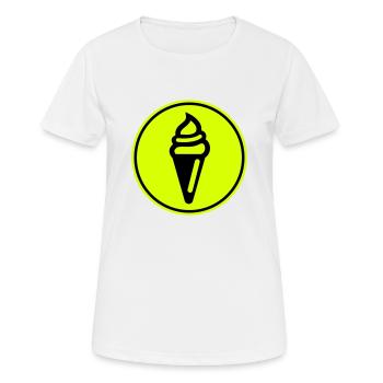Icône d’icône de glace - T-shirt respirant Femme - blanc - Devant - AI Model Female 172 dark (172cm)