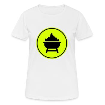 Grill icon - Women's Breathable T-Shirt - white - Front - AI Model Female 172 dark (172cm)