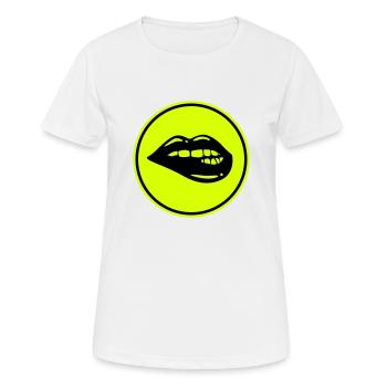Symbole de lèvre - T-shirt respirant Femme - blanc - Devant - AI Model Female 172 dark (172cm)