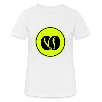 Coffee bean symbol - Women's Breathable T-Shirt - white - Front - AI Model Female 172 dark (172cm)