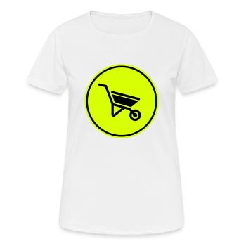 Symbole de brouette - T-shirt respirant Femme - blanc - Devant - AI Model Female 172 dark (172cm)