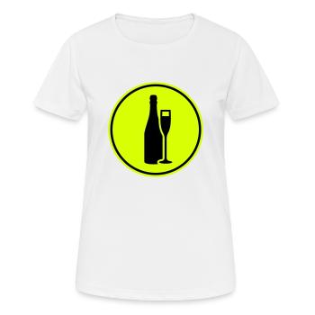 Red wine symbol - Women's Breathable T-Shirt - white - Front - AI Model Female 172 dark (172cm)