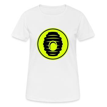 Abeille Icon miel - T-shirt respirant Femme - blanc - Devant - AI Model Female 172 dark (172cm)