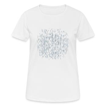 Regentropfen-Muster - Frauen T-Shirt atmungsaktiv - Weiß - Vorne - AI Model Female 172 dark (172cm)