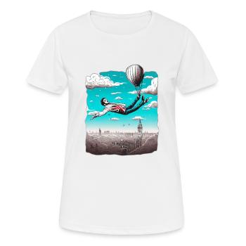 FLOTTER AU-DESSUS DE LONDRES - T-shirt respirant Femme - blanc - Devant - AI Model Female 172 dark (172cm)