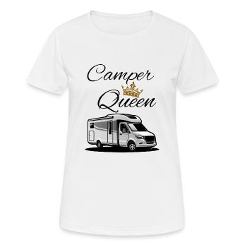 Camper Queen-Camper Königin - Frauen T-Shirt atmungsaktiv - Weiß - Vorne - AI Model Female 172 dark (172cm)