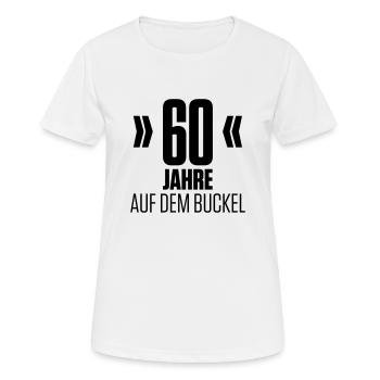 60e anniversaire - T-shirt respirant Femme - blanc - Devant - AI Model Female 172 dark (172cm)