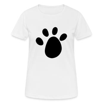 Patte animale - T-shirt respirant Femme - blanc - Devant - AI Model Female 172 dark (172cm)
