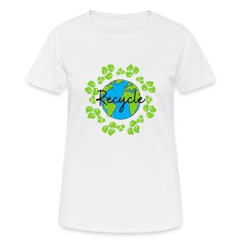 Recycling Umweltschutz Klimawandel Umwelt - Frauen T-Shirt atmungsaktiv - Weiß - Vorne - AI Model Female 172 dark (172cm)