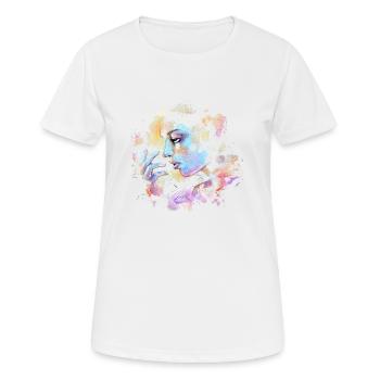 NEBULA DREAM - Women's Breathable T-Shirt - white - Front - AI Model Female 172 dark (172cm)