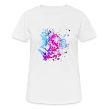 art, graffiti, peinture, coloré, œuvre d’art, art - T-shirt respirant Femme - blanc - Devant - AI Model Female 172 dark (172cm)