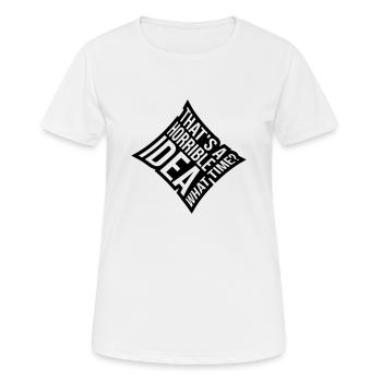 C’est une idée horrible - T-shirt respirant Femme - blanc - Devant - AI Model Female 172 dark (172cm)