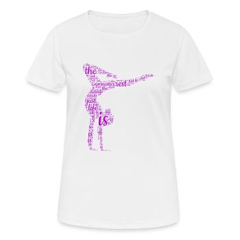 Woman Gymnast Famel - Fan Acrobat Design - Frauen T-Shirt atmungsaktiv - Weiß - Vorne - AI Model Female 172 dark (172cm)